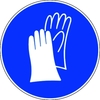 Symbol 255 - rund - "Handschutz benutzen" 200mm